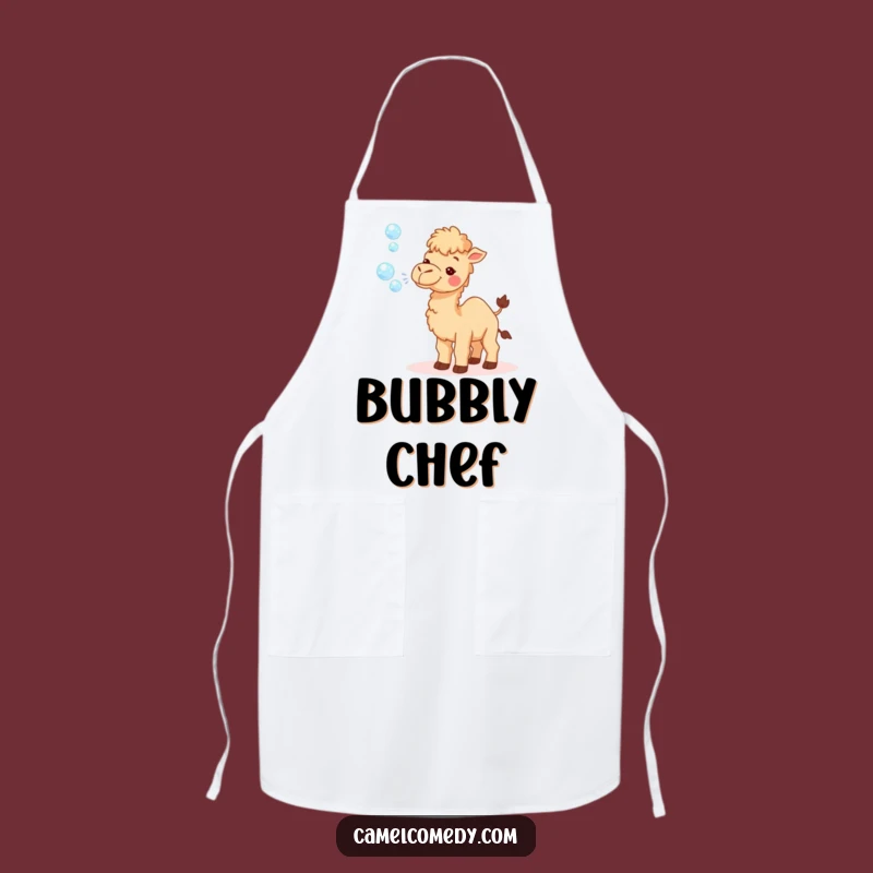Funny Tiny Camel Apron: Bubble Blower Chef Gift, Kitchen Humor