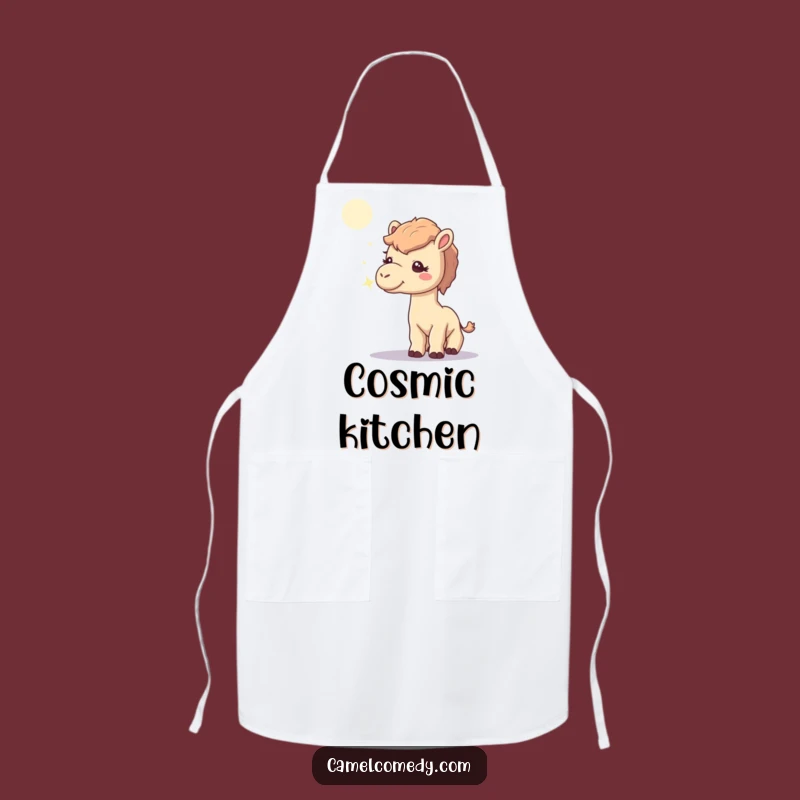 Funny Curious Camel Apron: Moonbeam Chef Gift, Kitchen Humor