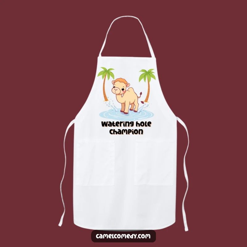 Funny Kawaii Camel Apron - Playful Oasis Splash, Chef's Funny Gift!