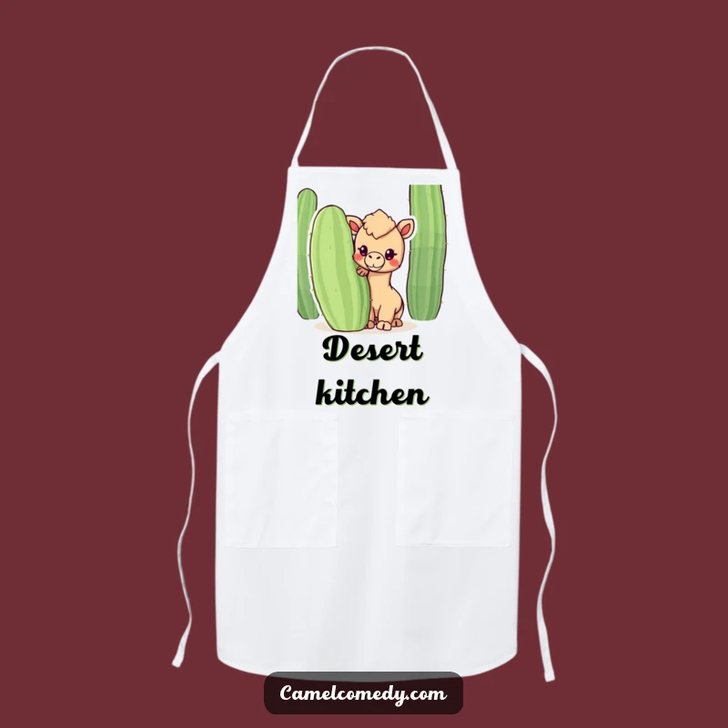 Funny Kawaii Camel Cactus Apron: Kitchen Cute Desert Peek, Practical Funny Gift