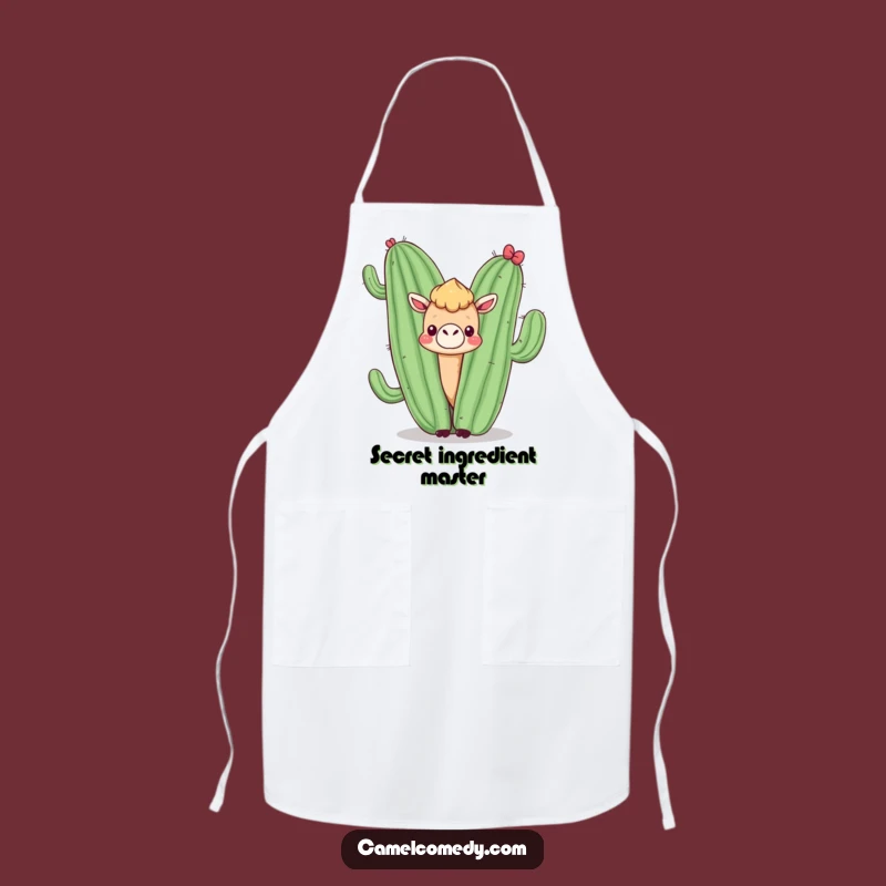Funny Kawaii Camel Cactus Kitchen Apron - Hilarious Desert Chef Gift