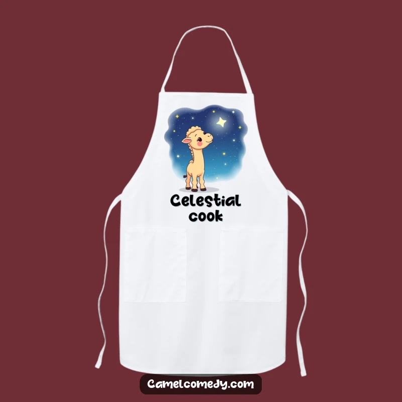 Funny Whimsical Camel Apron: Starry Chef Gift, Kitchen Humor