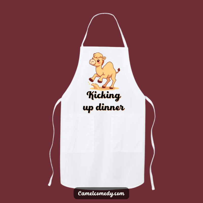 Funny Kawaii Camel Apron: Chef's Sand-Kicking Camel Kitchen Accessory, Humorous Gift