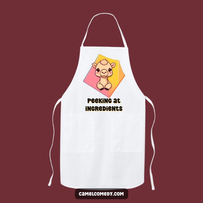 Funny Peeking Camel Apron - Humorous Kitchen Wear for Chef Gifts
