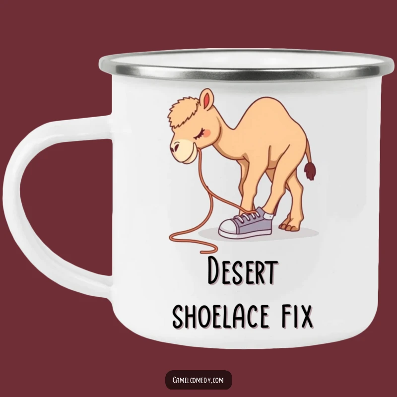 Funny Camel Shoelace Camping Mug: Hilarious Outdoor Adventure Companion