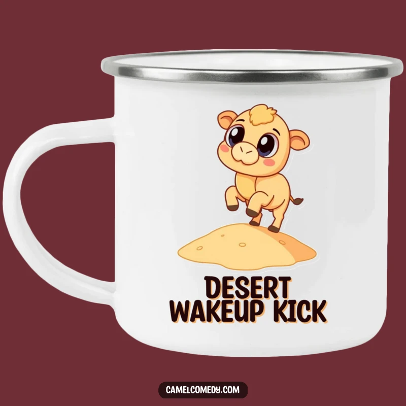 Funny Camel Kicking Sand Camping Mug - Hilarious Outdoor Gift for Campers