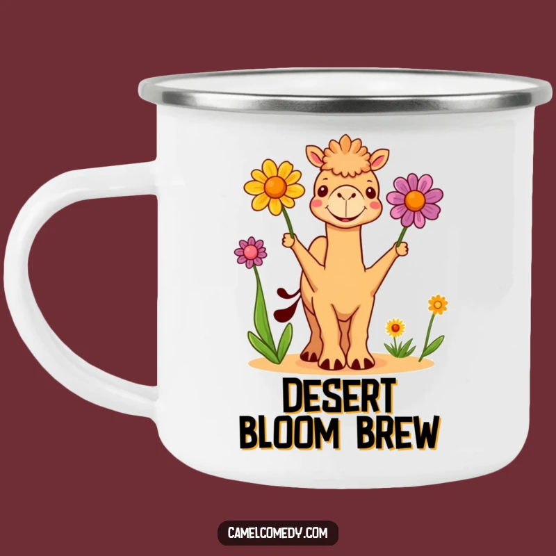 Funny Cute Camel Juggling Flowers Camping Mug - Adventure & Humor Gift