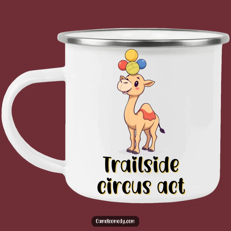 Funny Juggling Camel Camping Mug - Hilarious Outdoor Gift for Campers