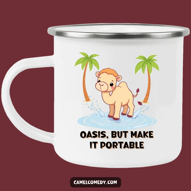Funny Kawaii Camel Camping Mug - Oasis Adventure, Durable Funny Gift!