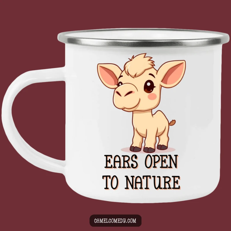Funny Kawaii Camel Camping Mug: Outdoor Listening Camel Cup, Humorous Gift