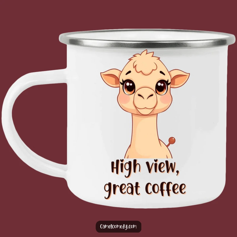 Funny Kawaii Camel Camping Mug: Outdoor Neck-Stretching Camel Cup, Humorous Gift