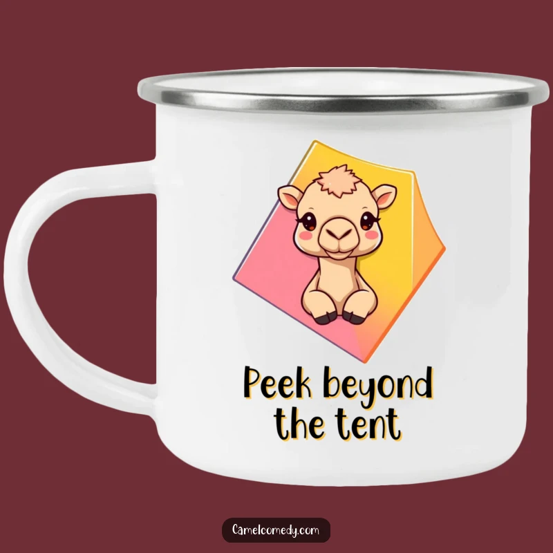Funny Peeking Camel Camping Mug - Hilarious Outdoor Gift for Campers