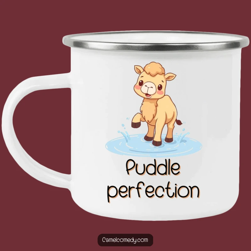Funny Camel Puddle Camping Mug - Adventure & Humor, Great Funny Gift!