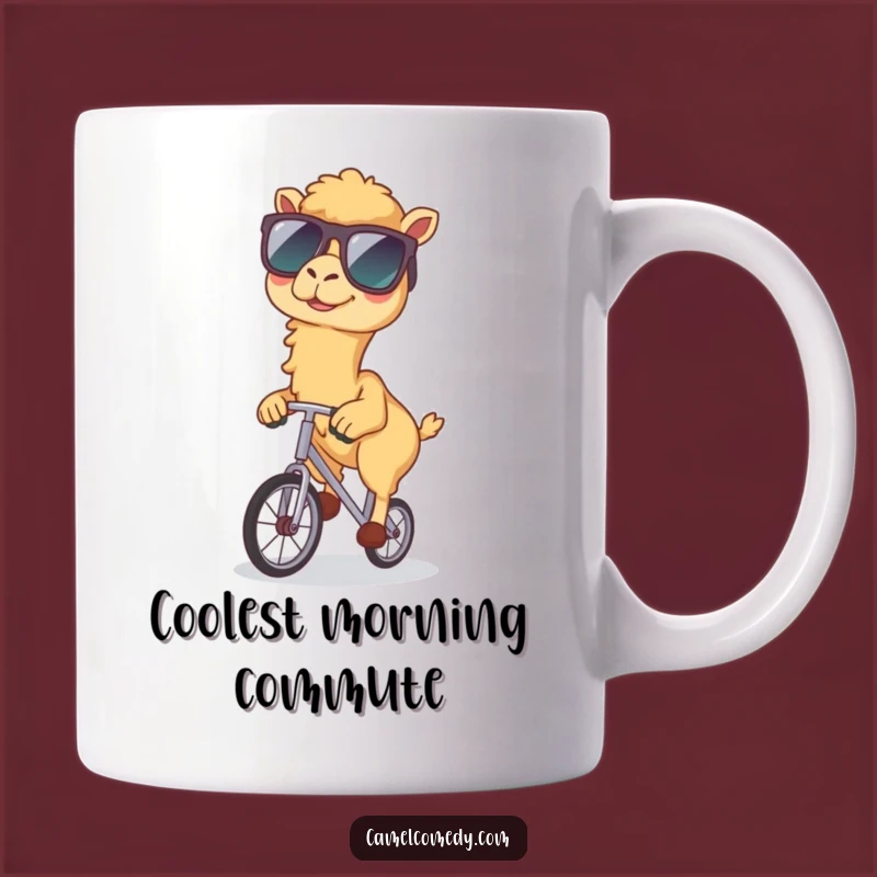 Funny Kawaii Camel Unicycle Rider Mug - Hilarious Cool Camel Gift Idea