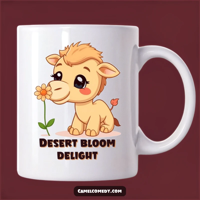 Funny Curious Camel Mug - Desert Bloom Smile, Perfect Quirky Gift Idea