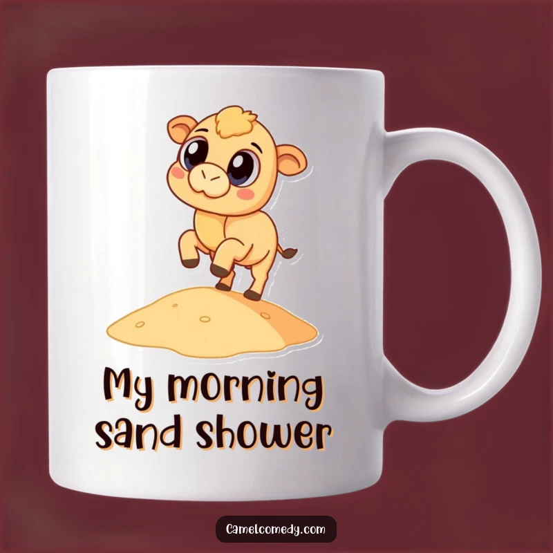 Funny Camel Kicking Sand Dune Mug - A Hilarious Gift for Camel Lovers