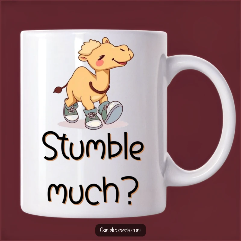 Funny Giggling Camel Oversized Shoes Mug: Clumsy Gift For Coffee Lovers