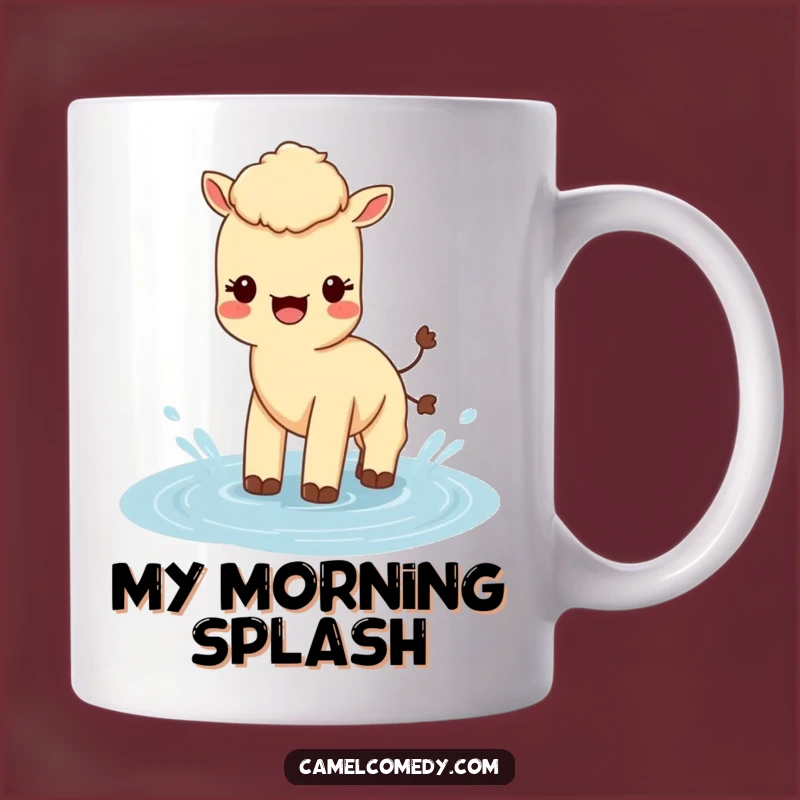 Funny Kawaii Camel Mug: Splashing Camel Fun, Perfect Humorous Gift