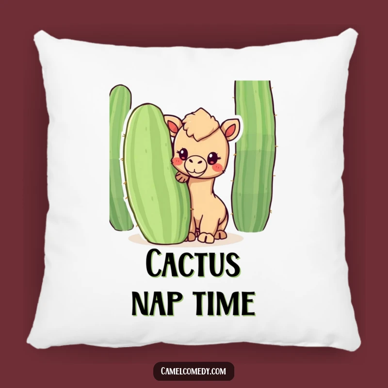 Funny Kawaii Camel Cactus Pillow: Soft Cute Desert Peek, Cute Funny Gift