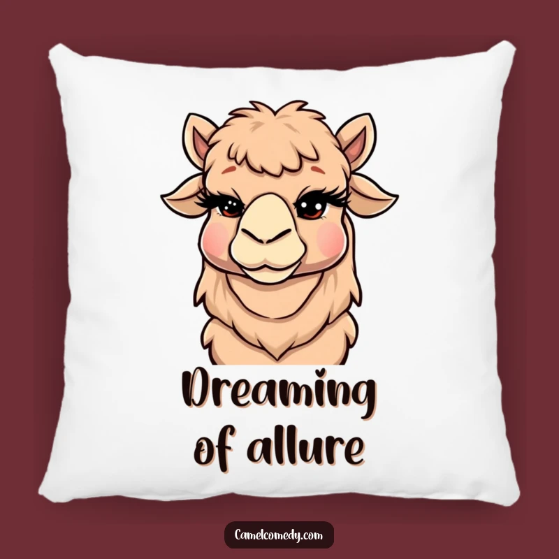 Funny Winking Camel Pillow - Soft & Cheeky Eyelash Accent Pillow, Hilarious Comfort Gift