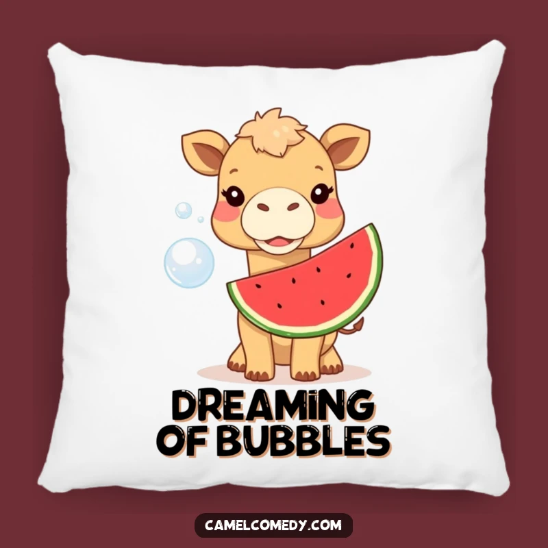 Funny Camel Watermelon Bubble Pillow - Cuddle Up with Comedic Charm!