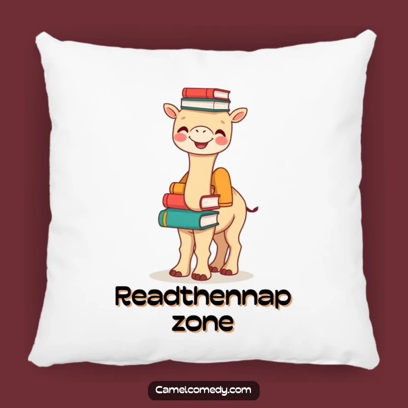 Funny Bookish Camel Pillow - Cozy Hump Stack, Hilarious Reader Comfort