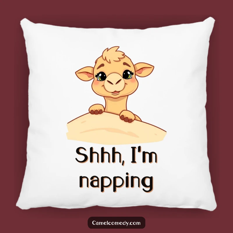 Funny Camel Goofy Grin Pillow - Cozy & Hilarious Desert Accent Gift