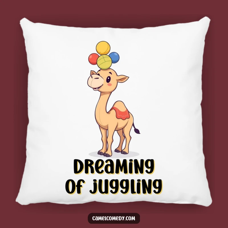 Funny Juggling Camel Pillow - Comfy & Humorous Camel Decor Gift