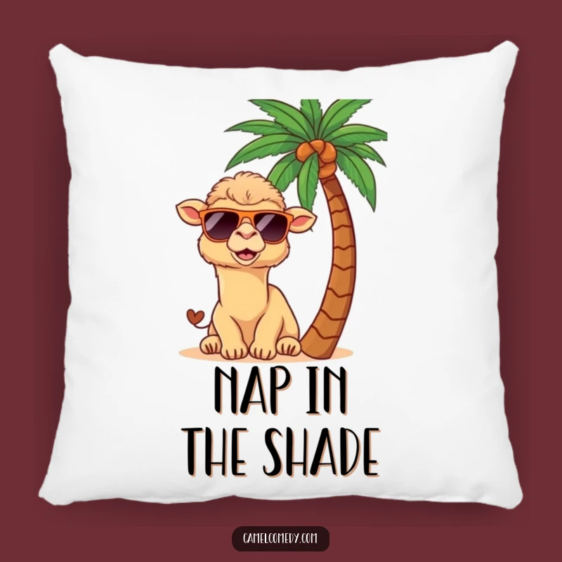 Funny Kawaii Camel Tropical Pillow: Snuggle Up with Paradise Comfort