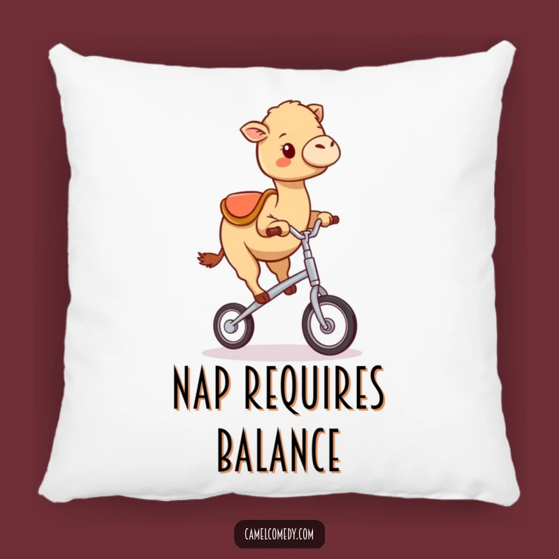 Funny Kawaii Camel Unicycle Pillow: Snuggle with Wobbles and Comfort