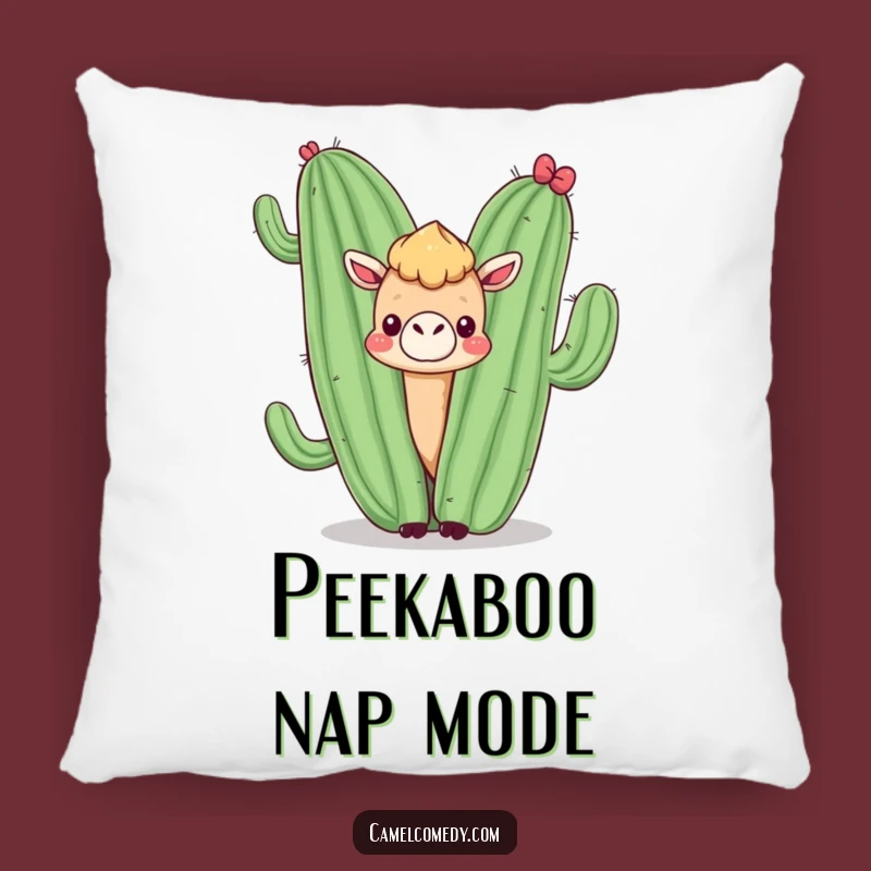 Funny Kawaii Camel Cactus Pillow - Hilarious Desert Comfort Gift