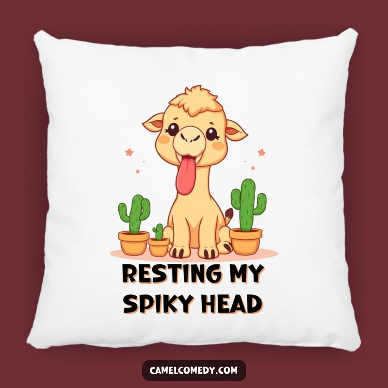 Funny Camel Cactus Juggling Pillow - Cozy & Hilarious Prickly Comfort Gift