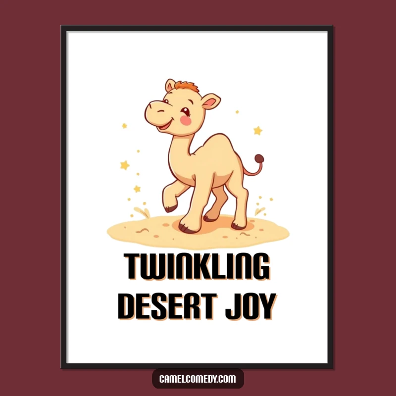 Funny Camel Star Kicker Digital Art: Playful Glee for Instant Decor