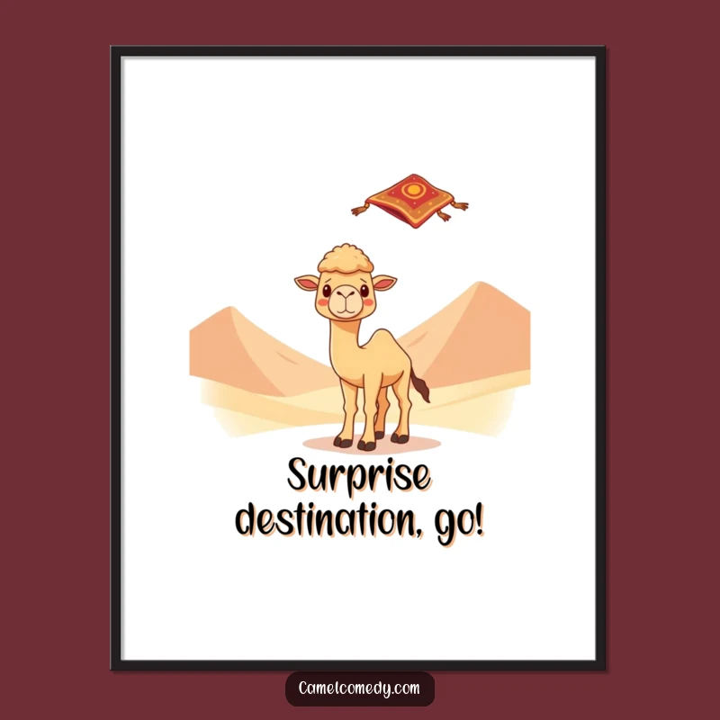 Funny Surprised Camel Digital Print: Instant Whimsical Art for Your Walls