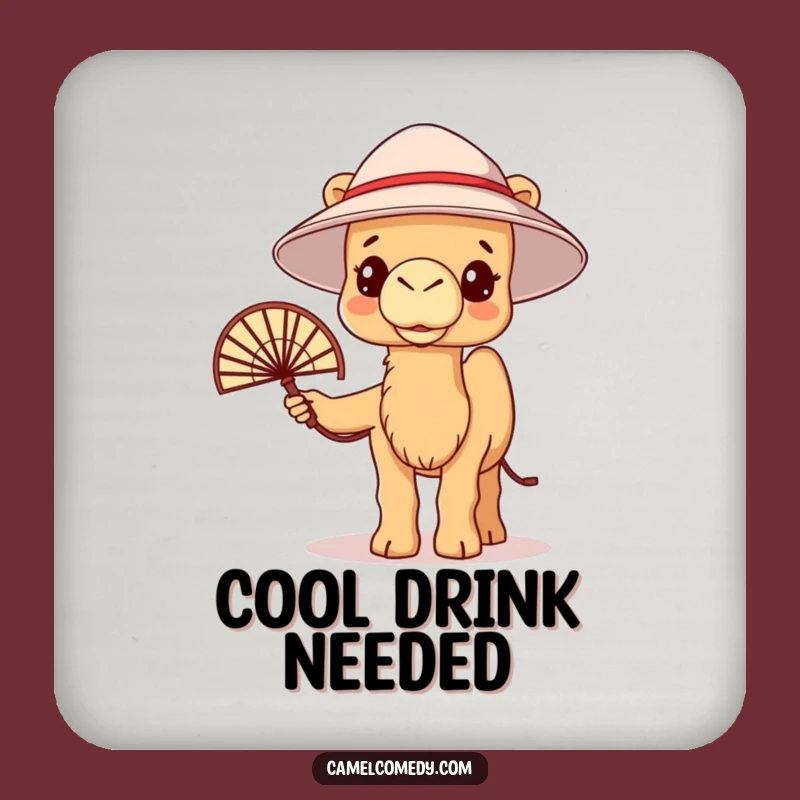 Funny Kawaii Camel Summer Drink Coaster: Keep Surfaces Cool and Amused