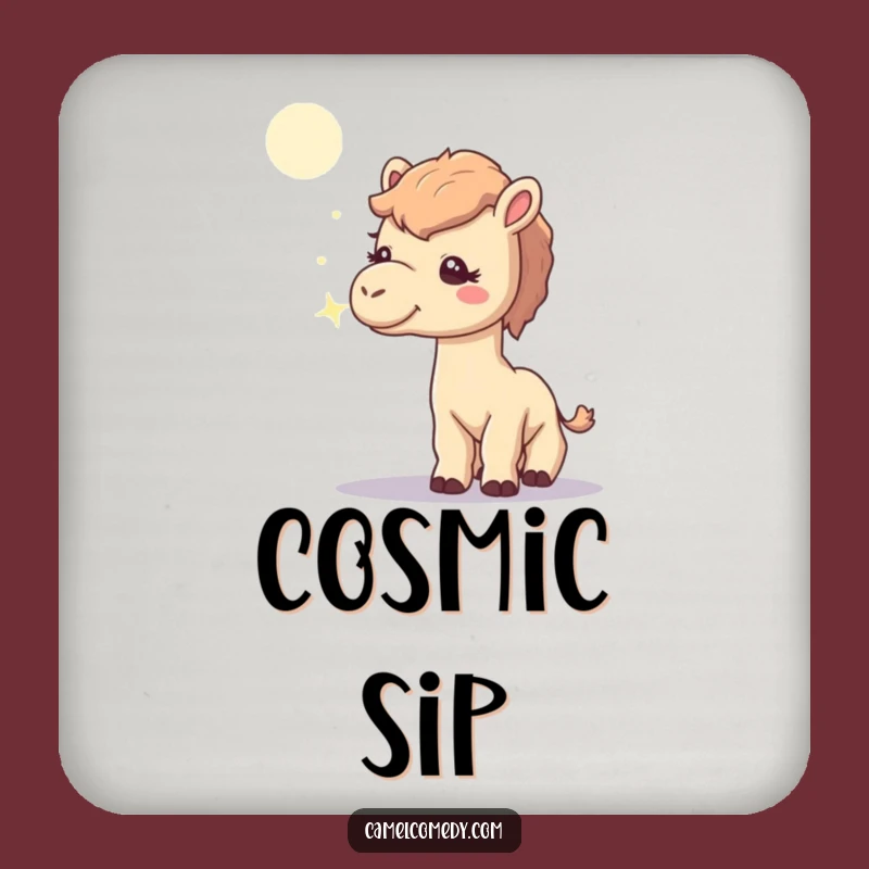 Funny Curious Camel Coaster: Moonbeam Protection for Drinks, Gift