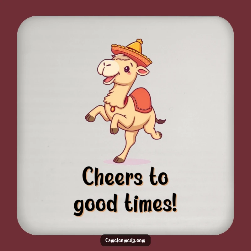 Funny Camel Fiesta Coaster - Hilarious Desert Drink Protection Gift