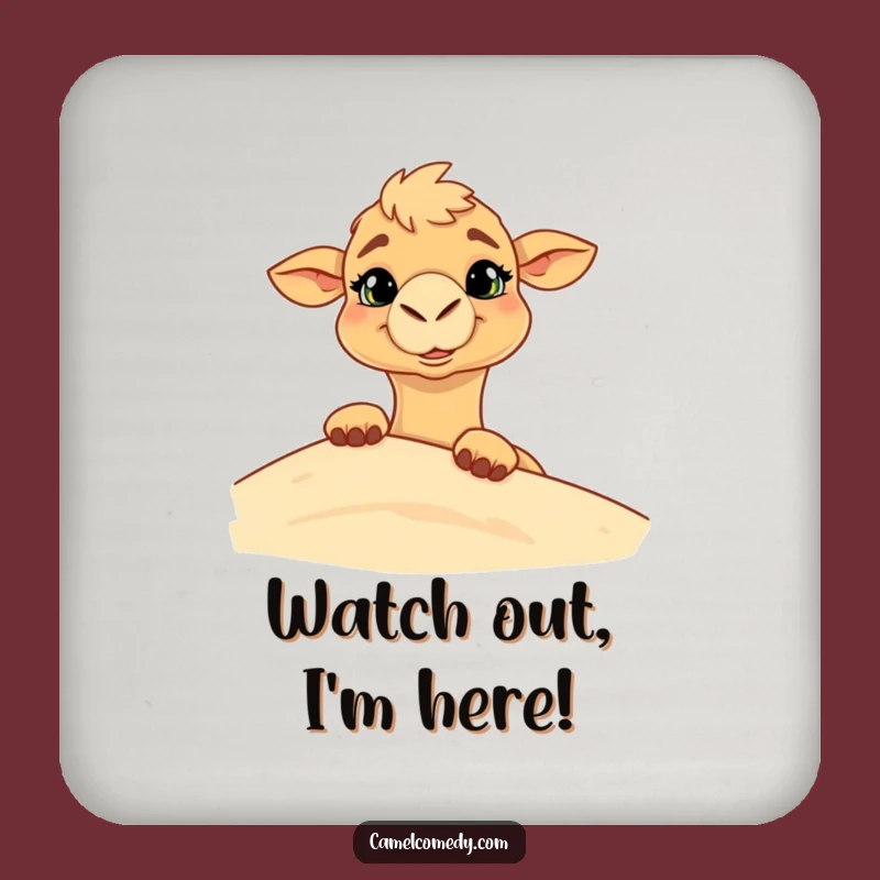 Funny Camel Grin Coaster - Hilarious Desert Drink Protection Gift
