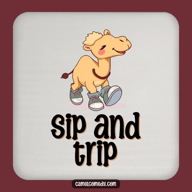 Funny Giggling Camel Coaster: Clumsy Protection for Drinks, Gift