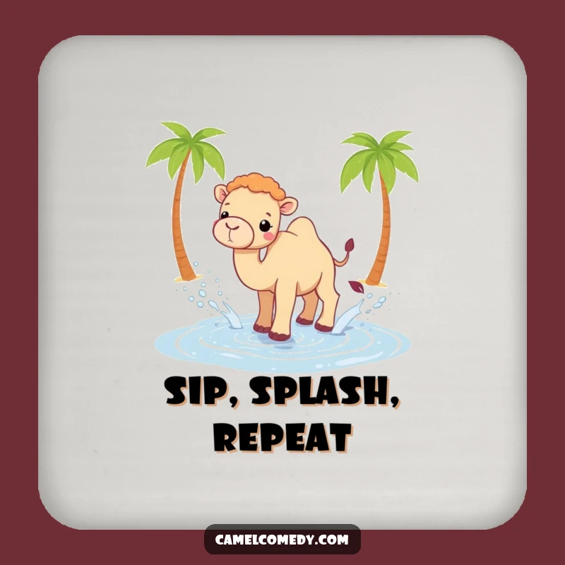 Funny Kawaii Camel Coaster - Oasis Splash Protection, Cute Funny Gift!