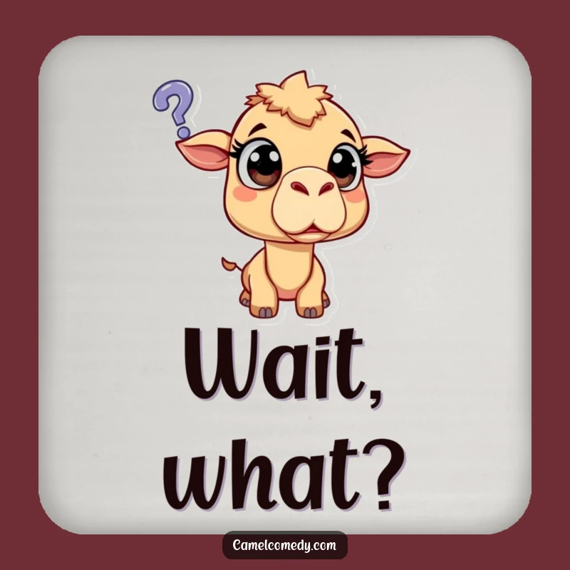 Funny Surprised Camel Coaster - Protect Surfaces with a Smile