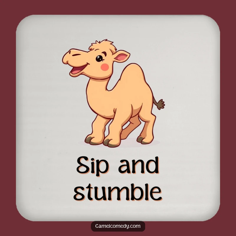Funny Tripping Camel Coaster - Humorous Camel Protection for Tables