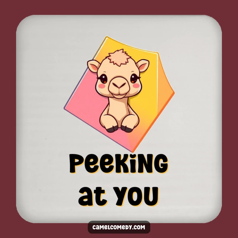Funny Peeking Camel Coaster - Humorous Camel Protection for Tables