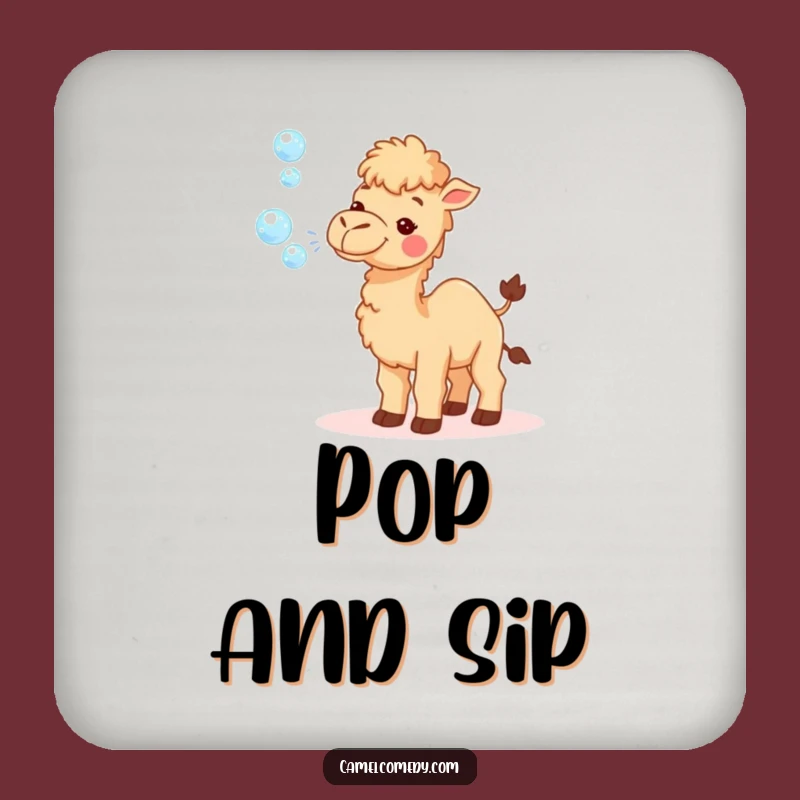 Funny Tiny Camel Coaster: Bubble Protection for Drinks, Gift