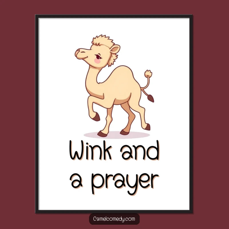 Funny Camel Motion Poster: Hilarious Art, Perfect Wall Decor Gift