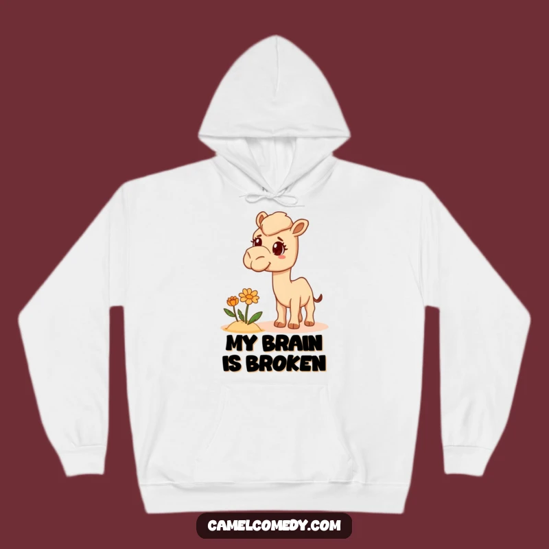 Funny Bewildered Camel Hoodie - Cozy Lost Flower Design, Great Humor Gift