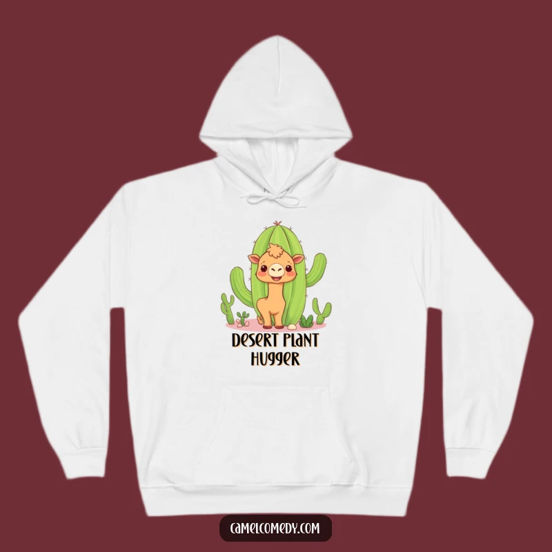 Funny Camel Cactus Hoodie: Cozy Curious Peek for Hilarious Warmth