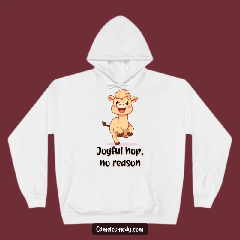 Funny Camel Joyful Hop Hoodie: Cozy Winter Funny Gift for Happy Souls