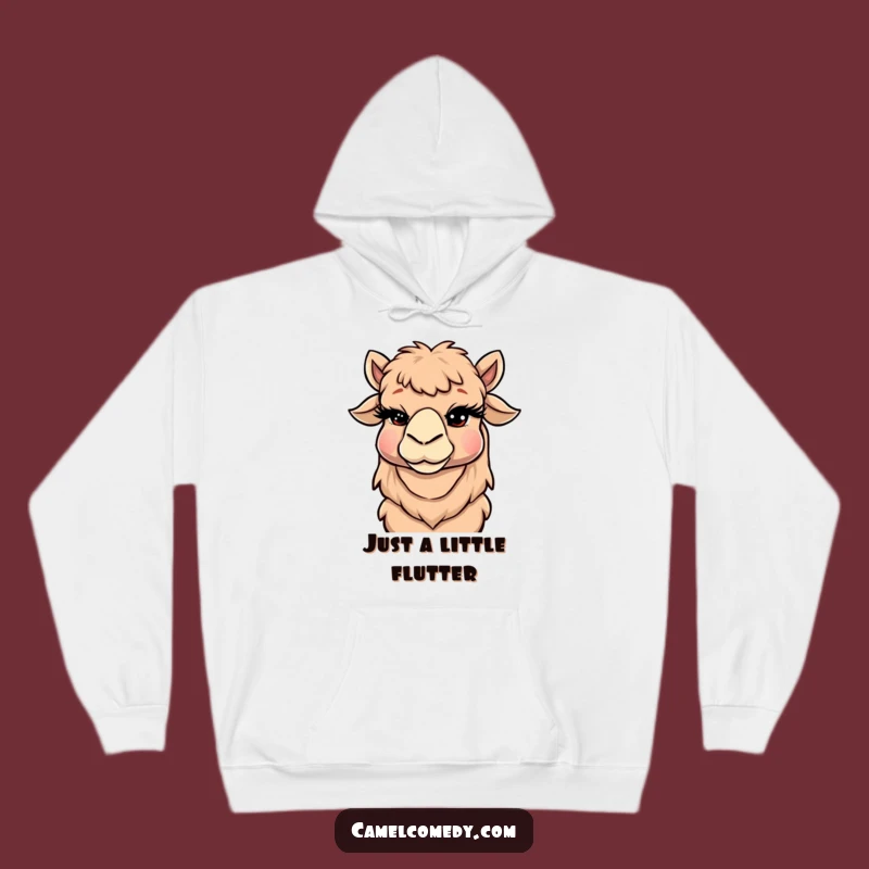 Funny Winking Camel Hoodie - Cozy & Cheeky Eyelash Design, Great Humorous Gift Idea