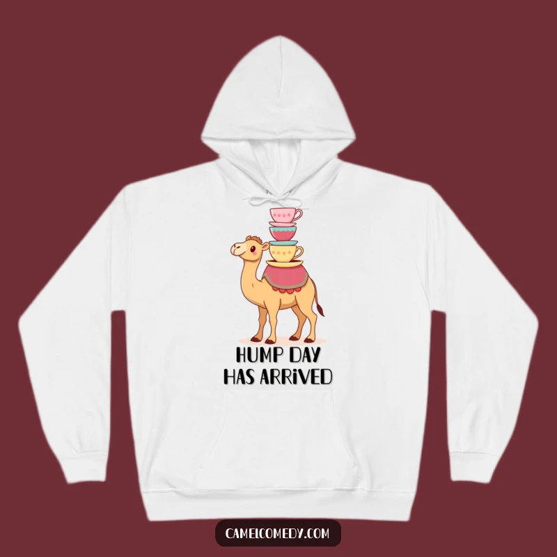Funny Kawaii Camel Teacup Balance Hoodie - Cozy & Hilarious Camel Gift